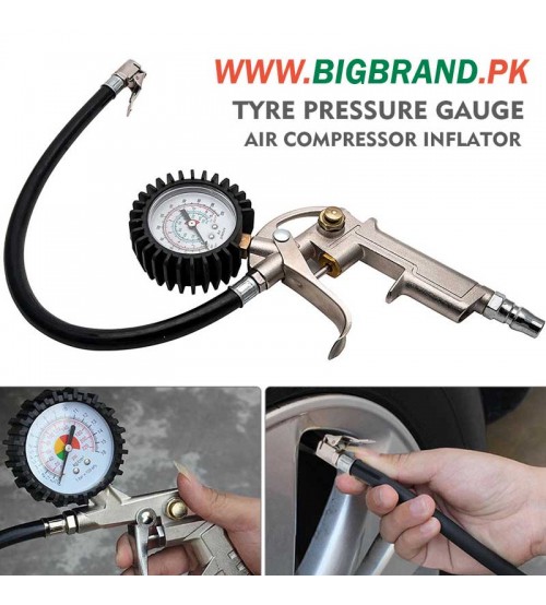 air tyre inflator with gauge