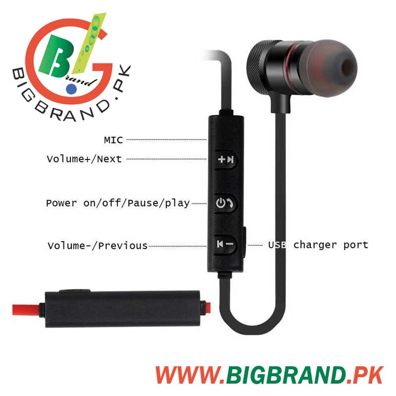 Buy Wireless Bluetooth Sports Hand free Earphone Magnet Headset Handfree  Multicolor at Lowest Price in Pakistan