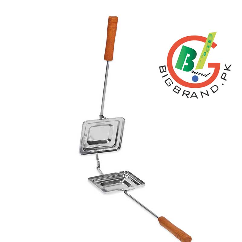 Stainless Steel Sandwich Maker With Wooden Handle