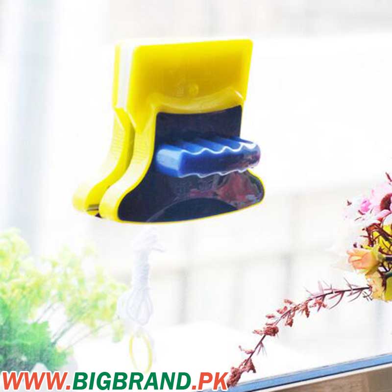 Window Glass Cleaning Tool Double Side Glass Cleaner Brush Wiper  Double-sided Sq