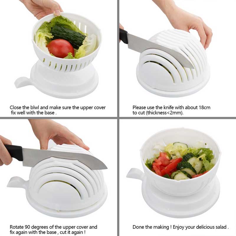 The Salad Cutter Bowl: Make Your Salad In 60 Seconds