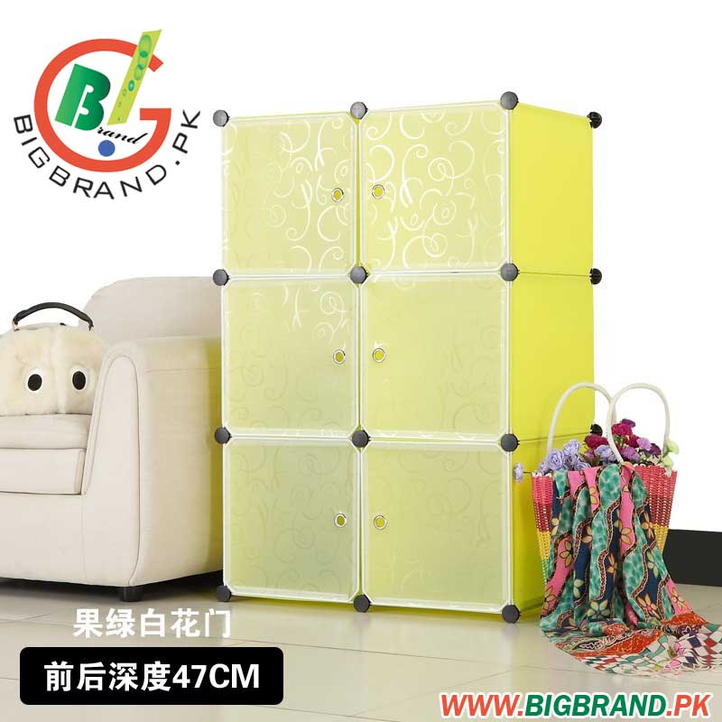 6 Cubes Plastic Shelf Storage Clothing Wardrobe