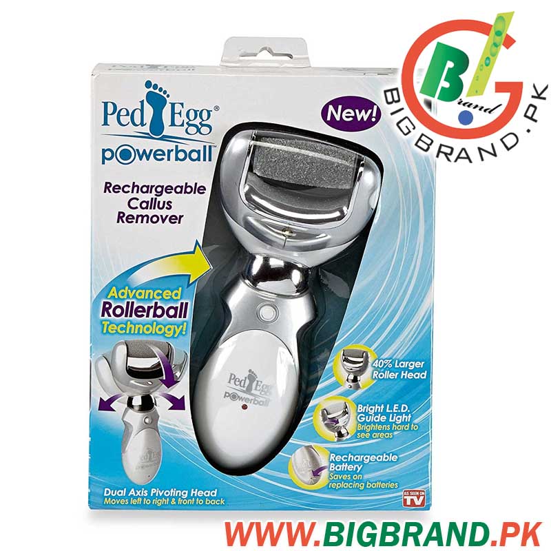 PedEgg Power Cordless Motorized Callus Remover w/ Bright LED Light As Seen  On TV, Quickly Removes Calluses 