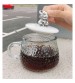 Clear Tea Cups Heat Resistant Hammer Pattern Large Capacity Glass Mugs 420ml