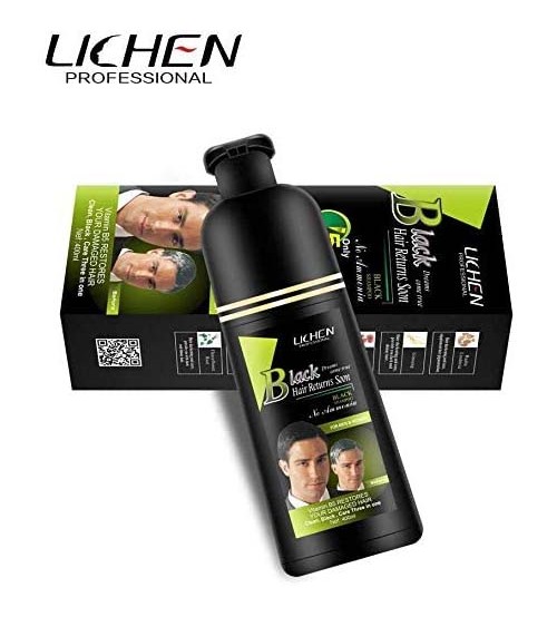 Lichen Magic Black Hair Color Shampoo with 400ml