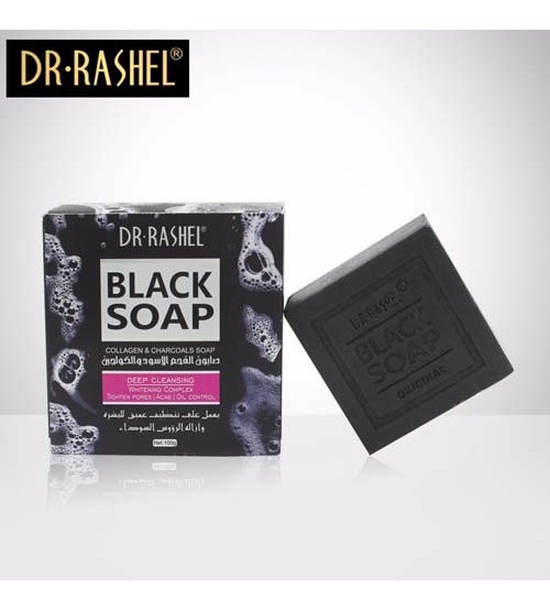 Rasheel Collagen Deep Cleansing Bamboo Charcoal Black Soap