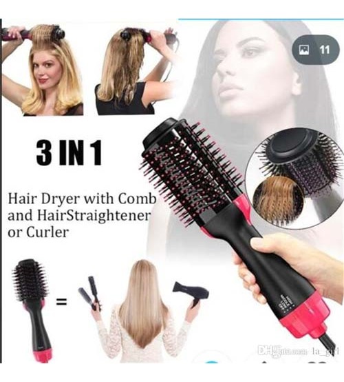 Professional Hair Dryer Brush 3in1 Hair Straightener Curler Comb Electric  Blow Dryer With Comb Hair Brush