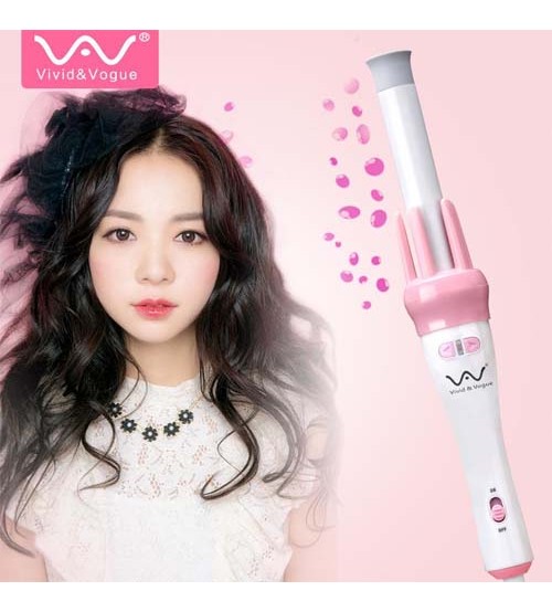 Automatic Electric Hair Curler Roller Machine Iron Pink Ceramic Straightening  Curling Iron Styling Tools