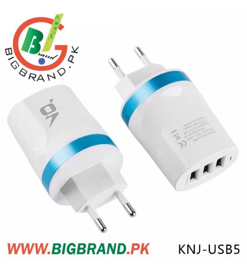 Wall Charger 3 USB Output - 2.1A 1A Socket to USB